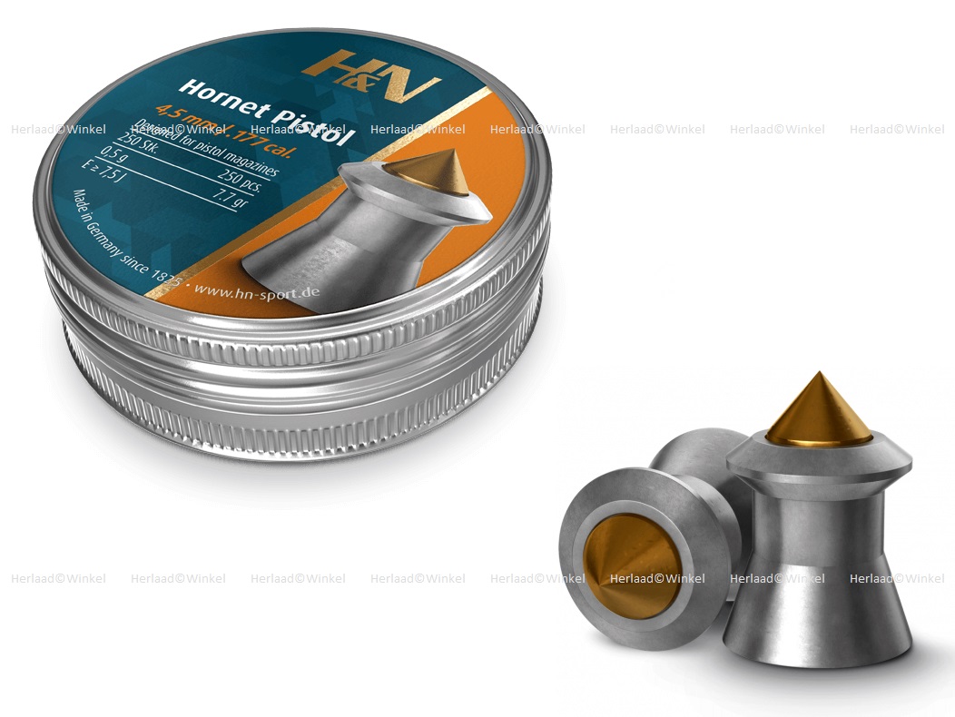 H&N Hornet Pistol 4.50mm Luchtdruk Kogeltjes blikje 250